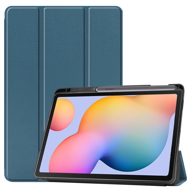 Para Samsung Galaxy Tab S6 Lite 10.4 Polegadas SM-P610 P615 Estojo Com Porta-Lápis Tri-Dobrado Capa Tablet