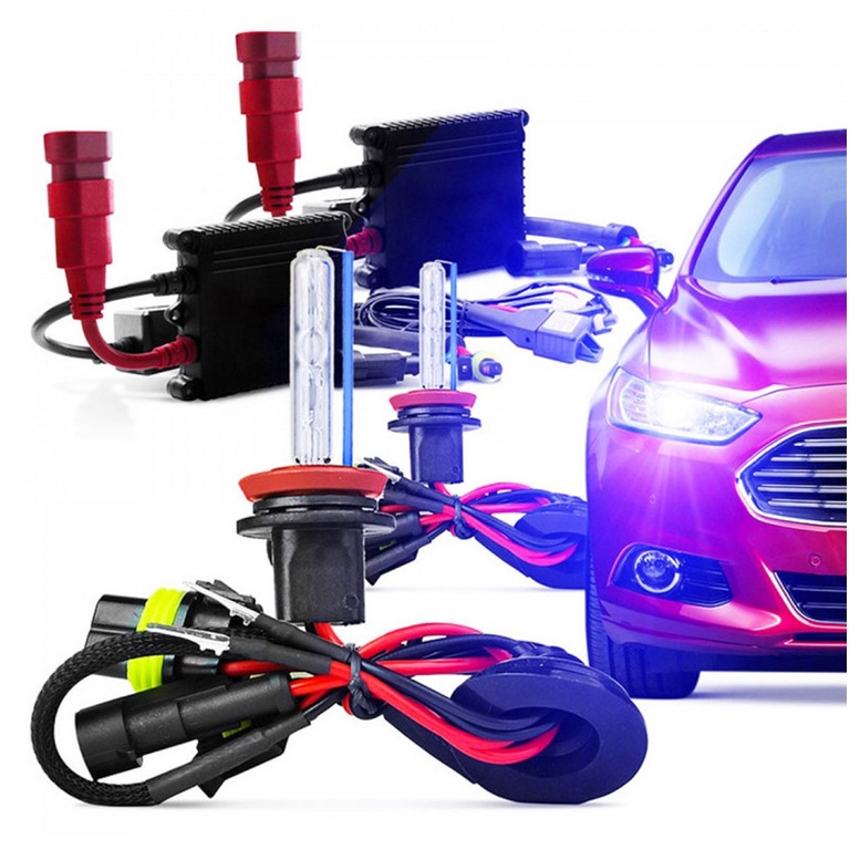 Kit lampada Xenon Farol H4 H7 H8 HB3 9005 HB4 9006 8000K em Oferta na Shopee