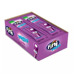 Mini Bala de Gelatina Tubes Uva Doce 17g c/12 - Fini