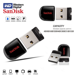 Sandisk Mini USB2.0 Flash Drive 512GB 256GB 128GB Gb 32 64ggb 16GGB 8GB Memory Stick