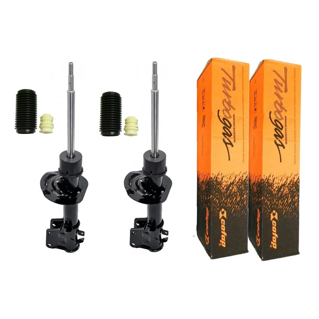 Par de Amortecedores Dianteiros + Kits  Palio, palio weekend, Siena e Strada  2001 a 2015 - exceto Locker e Adventure - Cofap