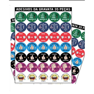 Adesivos hora da gravata 105 tags/ama em Oferta na Shopee