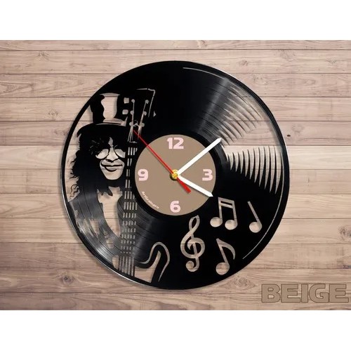 Slash - Relógio Disco De Vinil Decoração