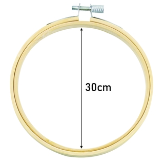 Bastidor Madeira Bambu Com Anel Ajustavel Bordado - 30 Cm