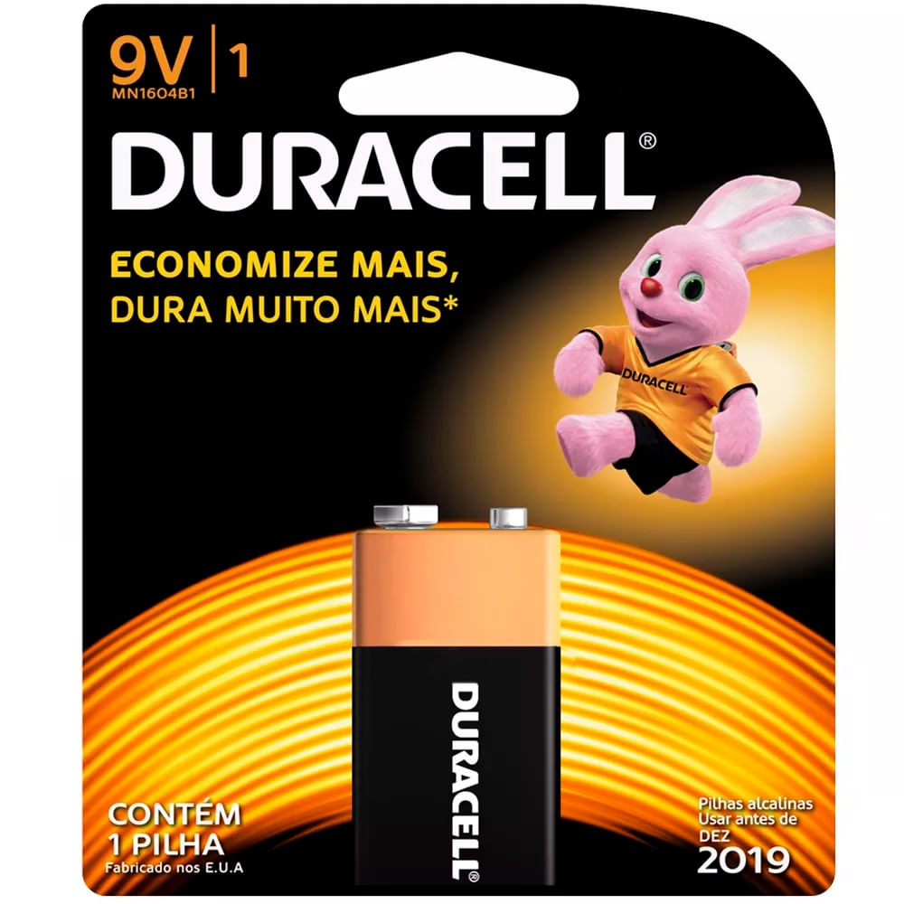 BATERIA ALCALINA 9V COM 1 UNID. MN-1604 - DURACELL | Shopee Brasil