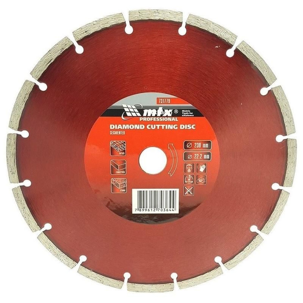 3 Disco Corte Diamantado Segmentado 230X22MM 9 Polegadas MTX Esmerilhadeira
