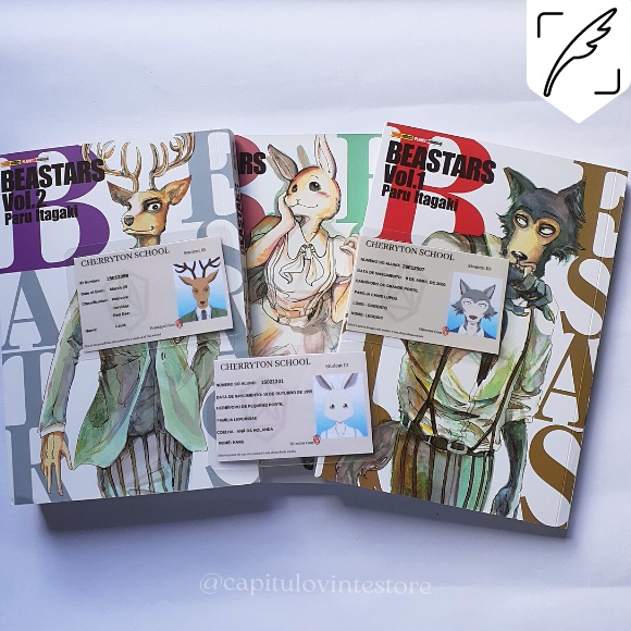 Kit ID Estudantil Beastars - Legoshi, Haru e Louis | Shopee Brasil