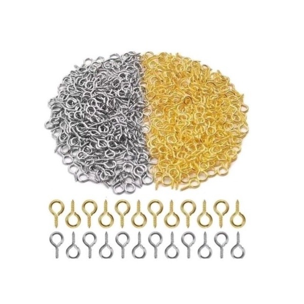 100 Pino parafuso para pingente / chaveiro - Mini Pitão em Oferta na Shopee