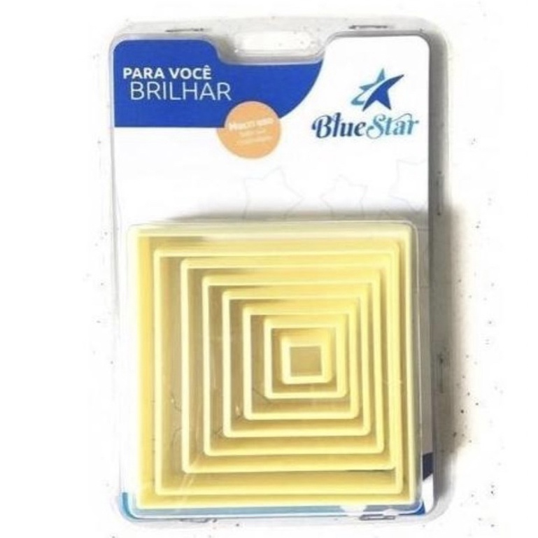 kit 8 peças cortador quadrado Blue star cod 465177 confeitaria// em Oferta na Shopee