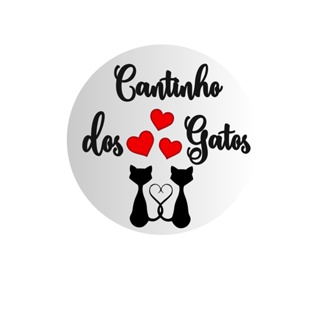 Placa Redonda Decorativa em Mdf Adesivada Vinil 25x25cm Cantinho dos Gatos em Oferta na Shopee