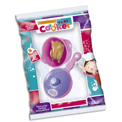 KIT C/ 2 PANELAS + FRANGO - CONJUNTO COM DUAS PANELINHAS MAS FRANGO COLLECTION CHEF KIDS ALTIMAR