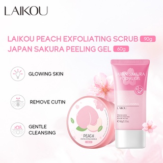 Peeling Gel De LAIKOU Sakura Esfoliante Rosto Matagal Remover Cravos Mortas Da Pele 2 Pcs