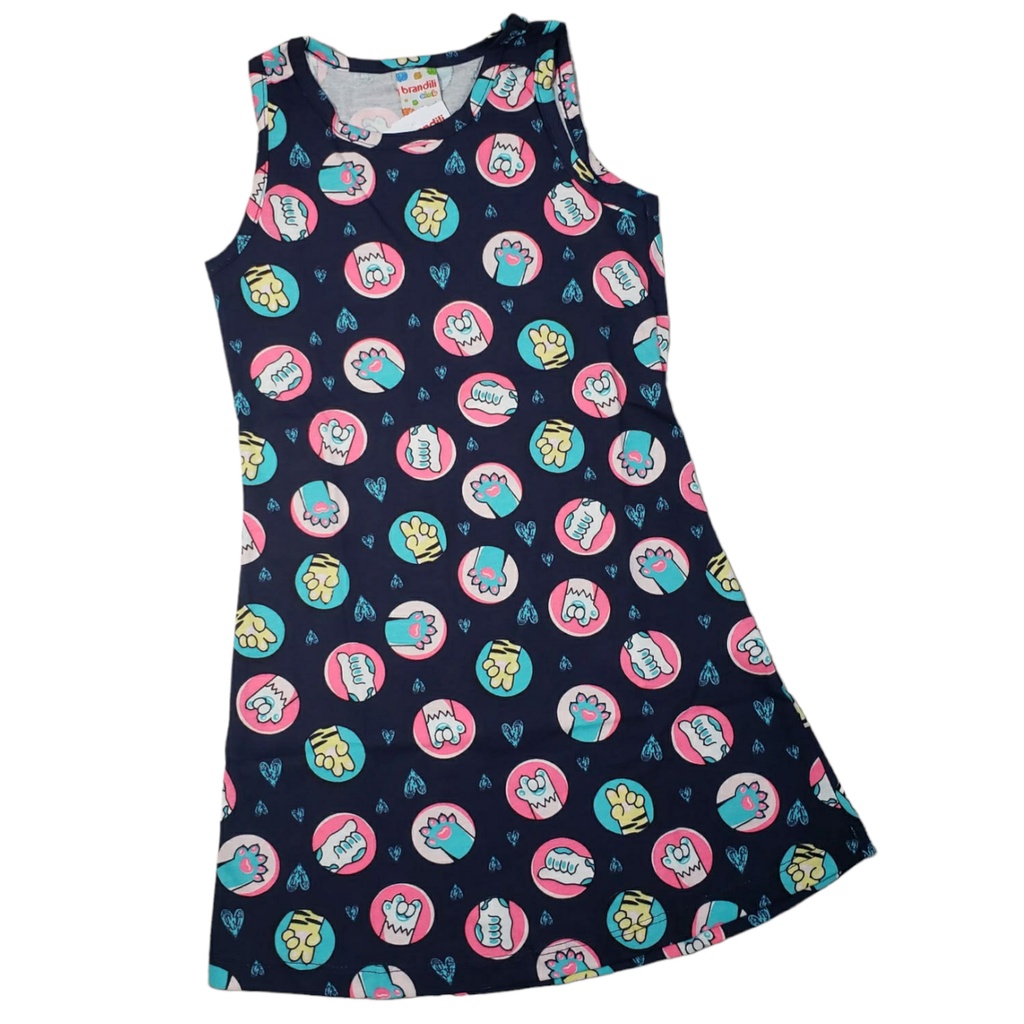 Vestdo Infantil Patinha de Gato - Brandili - Tam 4 ao 8