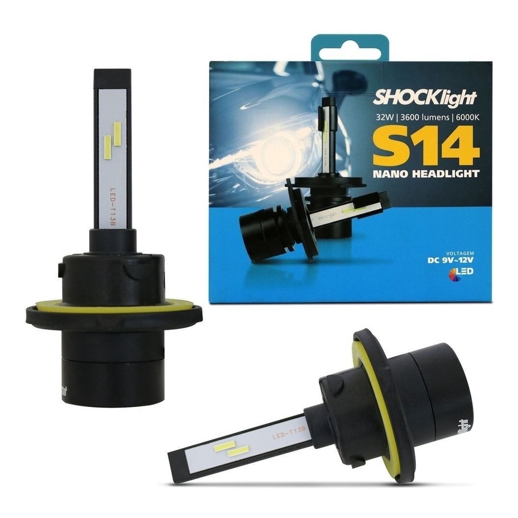 Lampada Super Led Mini Shocklight 32w S14 Nano H13 6000k em Oferta na Shopee