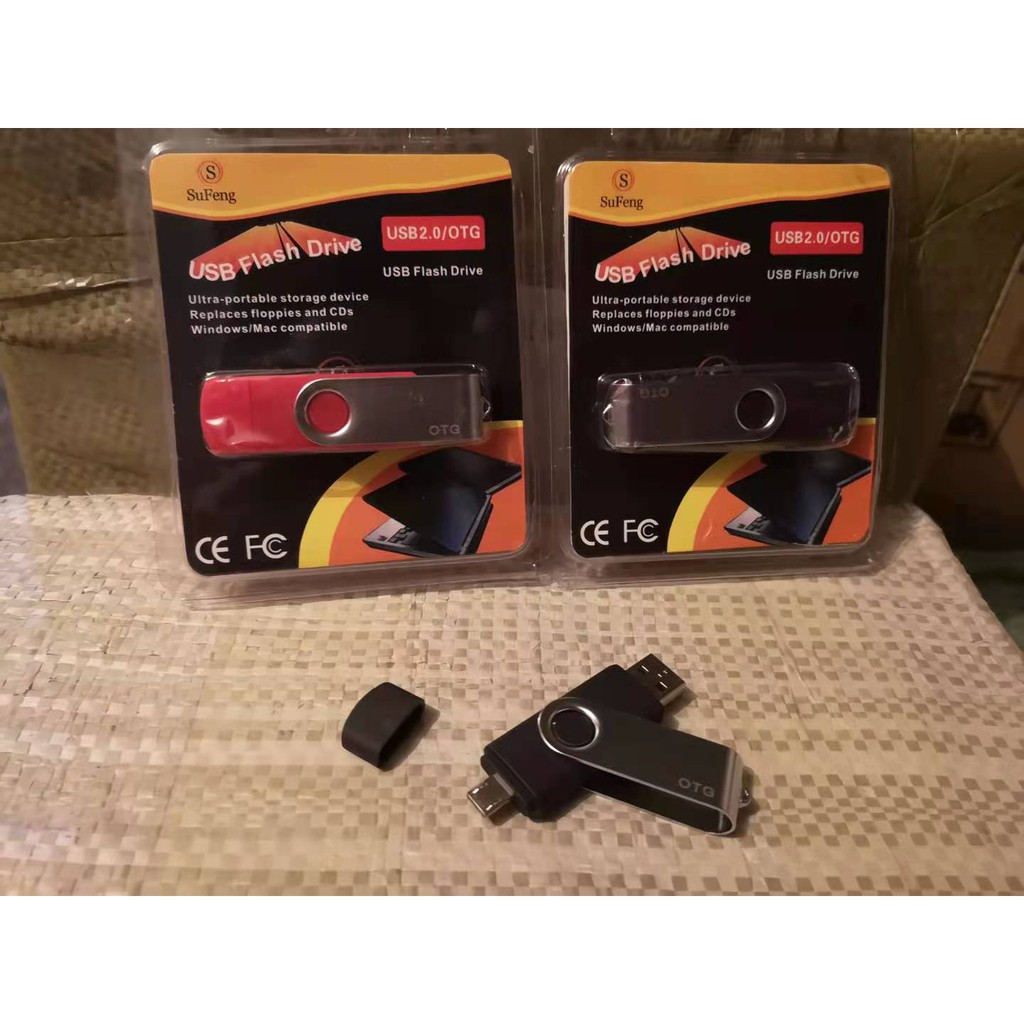 Pen Drive 16GB 2 em 1 Porta Usb e Micro Usb Android Techkey Original