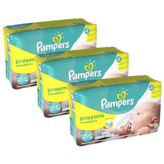 Kit Fraldas Pampers Prematuro Preemie Swaddlers Jumbo 81 Unidades
