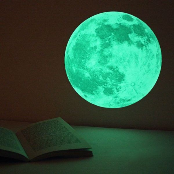 Adesivo Super Lua 20cm - Brilha no escuro - Decoração Teto - Fosforescente Fotoluminescente Luminoso