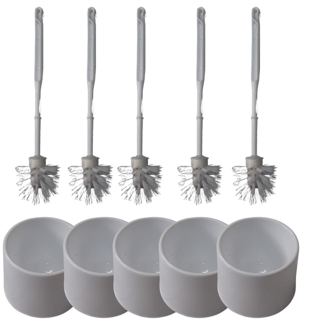 Kit 5 Escova De Lavar Vaso Sanitário C/ Suporte 5 Unidades em Oferta na Shopee