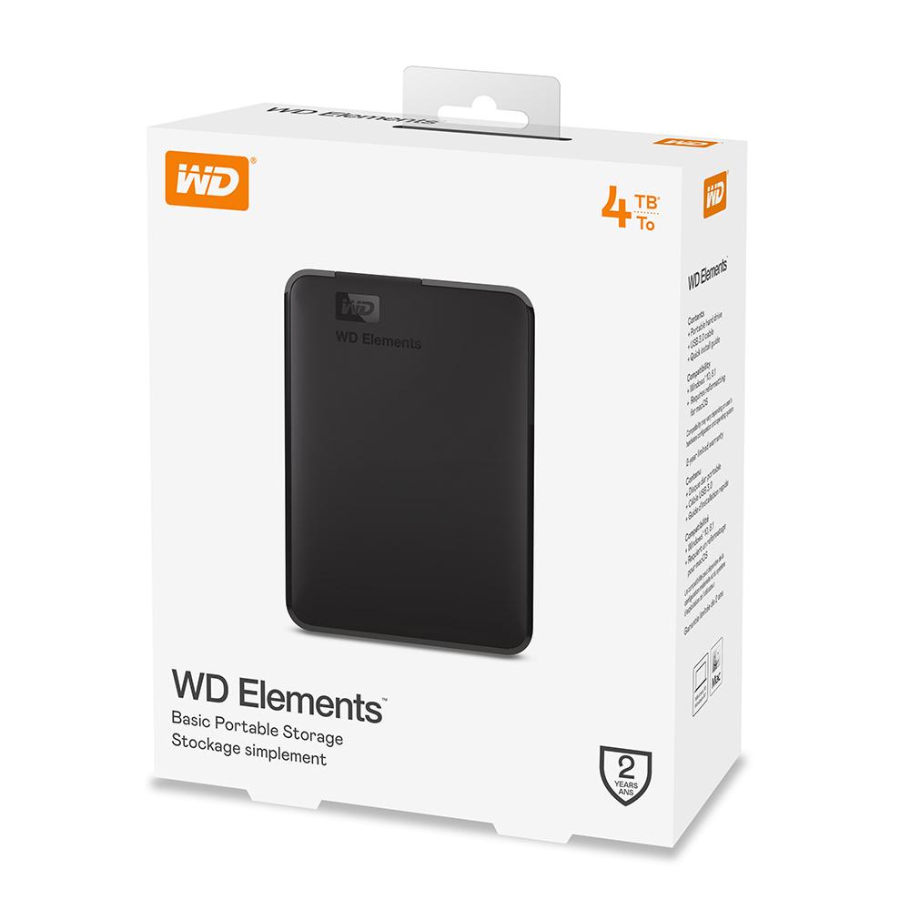 Hdd Externo 4tb Western Digital Elements Preto Portatil Usb 3.0  Wdbu6y0040bbk-wesn | Shopee Brasil