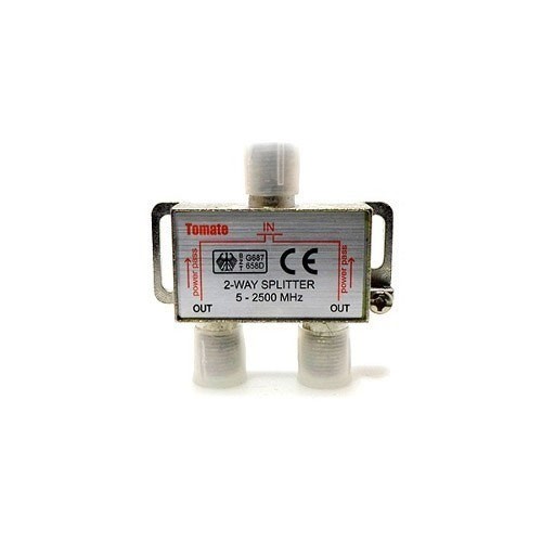 Divisor para Antena de TV 1x2 5~2500mhz Conexão F RG6 RG59 para TV Digital VHF UHF