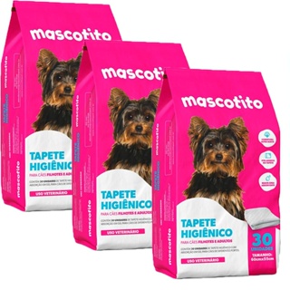 3 Tapetes Higiênicos 60x55cm Mascotito C/90 Unidades em Oferta na Shopee