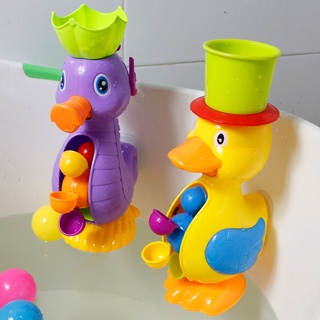 Crianças Brinquedos De Banho De Chuveiro Bonito Pato Dolphin Água Do Bebê Torneira Ferramenta De Pulverização De Tipo Roda Brinquedo Dabbling