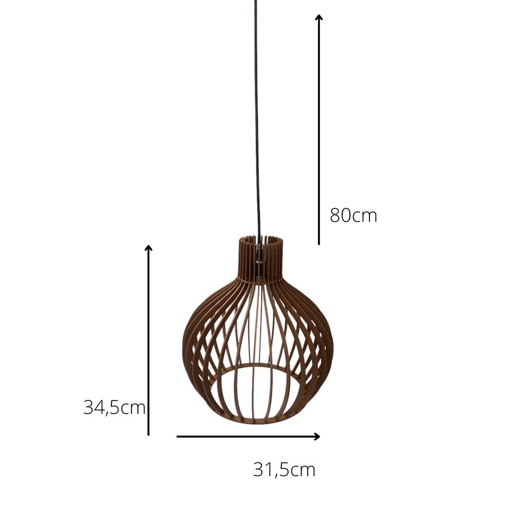 Pendente Teto Luminaria Lustre Grande De Teto Madeira Mdf Marron Shopee Brasil