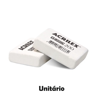 Borracha Classic Branca - Unitário - Acrilex (Escolha o Tamanho)