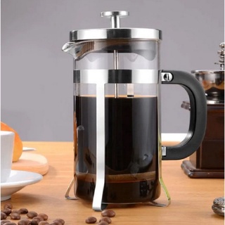 Prensa Francesa de Vidro 1L com Estrutura de Aço Inoxidável - Café fresco, chá, leite cremoso