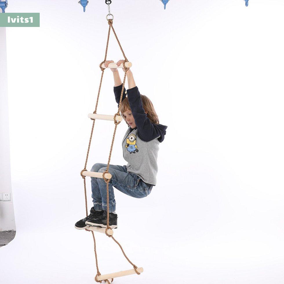 Rope Ladder With 6 Wooden Rungs Rope Ladder Climbing Ladder Swing | Shopee  Brasil