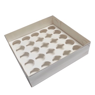 Caixa para 25 Doces 19x19x5 Com Berço Tampa PVC Com 10