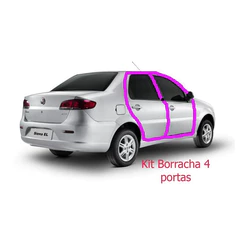 Kit Borrachas Vedação Siena 2002 2003 2004 2005 2006 4 Porta