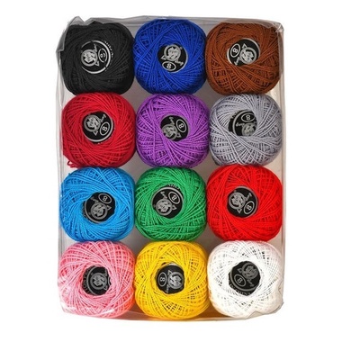 Kit 12 Linha De Crochê Bordar Bordado - Cores Variadas