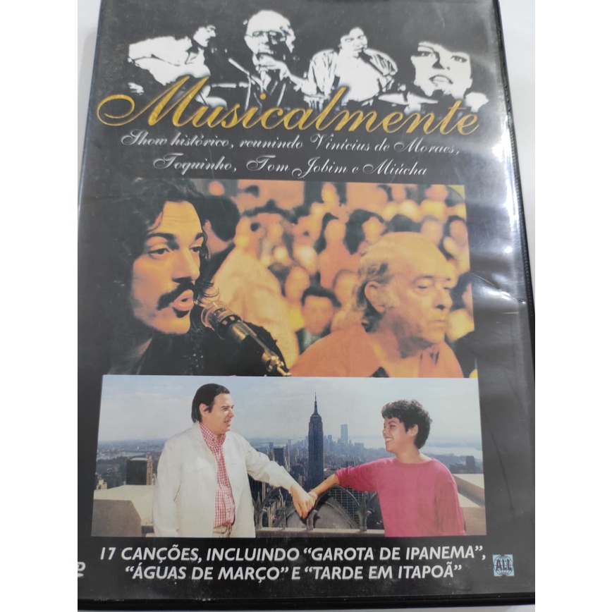 DVD MUSICALMENTE VINÍCIUS DE MORAES, TOQUINHO, TOM JOBIM E MIUCHA (C21)
