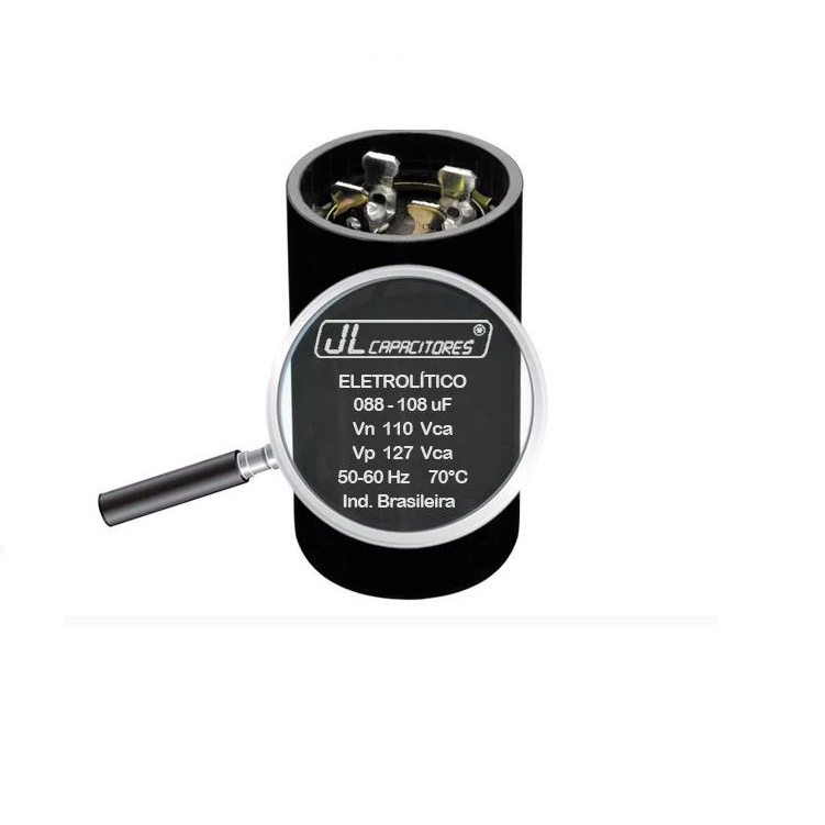 CAPACITOR ELETROLITICO DE PARTIDA 110V 88 - 108UF 36X86