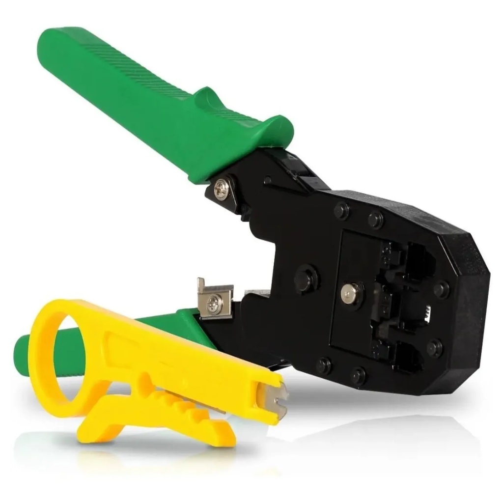 Alicate Crimpar Crimpagem Conectores De Rede Rj45 Rj12 Rj11 - Escorrega ...