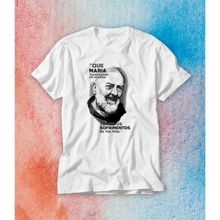 Camiseta personalizada Padre Pio em poliéster