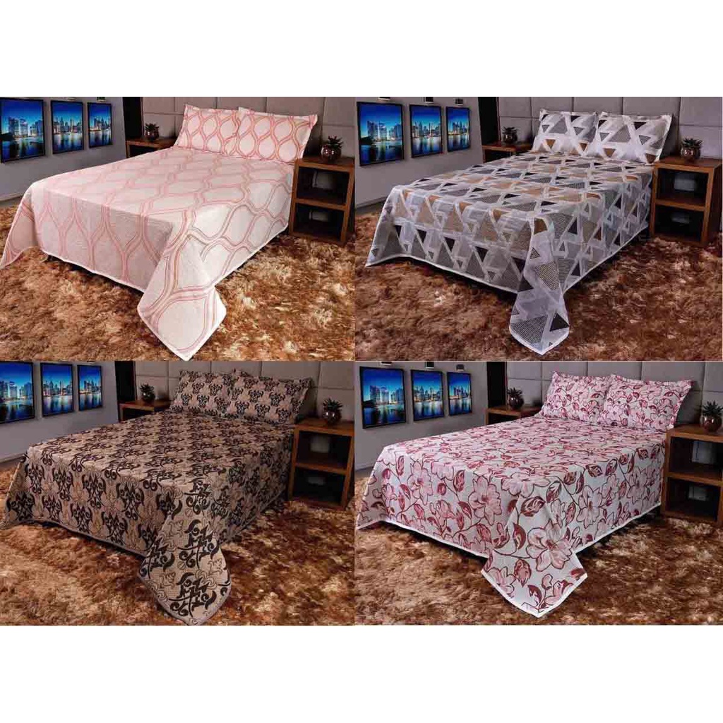 Cobre Leito Colcha Estampada Queen Montblanc Linhão Vários Modelos