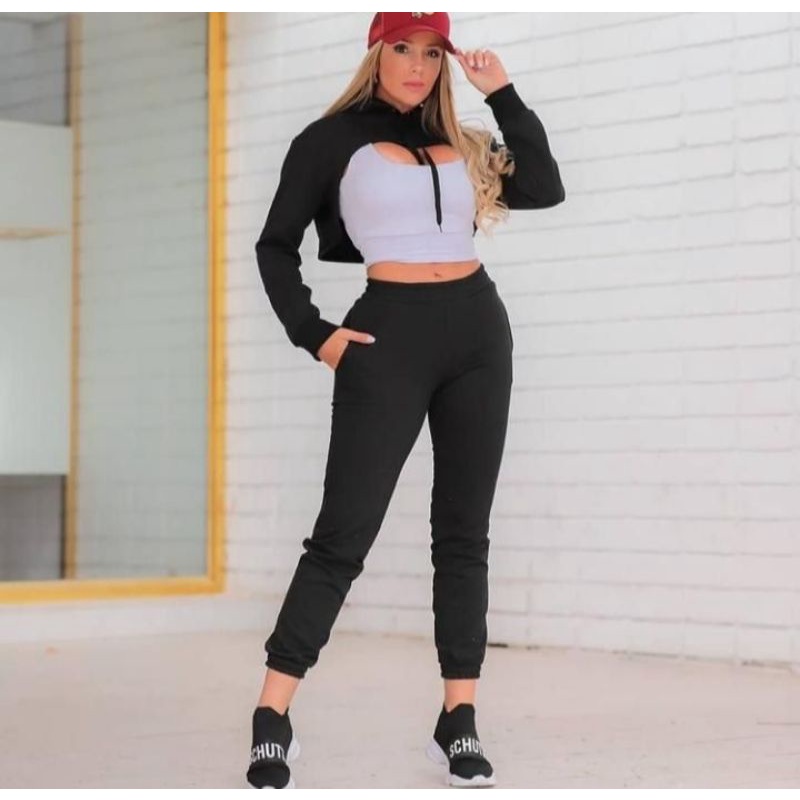 conjunto trio moleton blogueira
