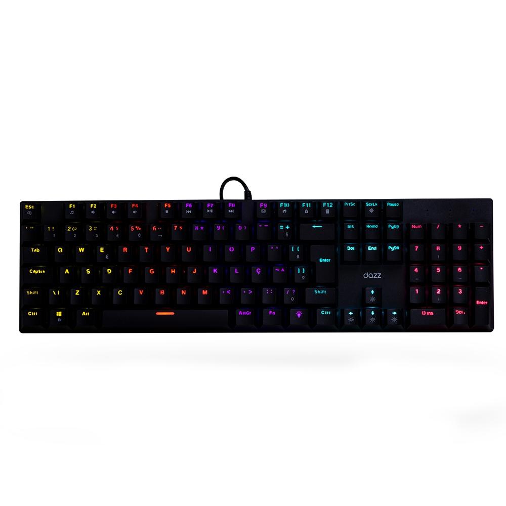 Teclado Mecanico Usb Gamer Orion Essential Blue Rgb Dazz Preto