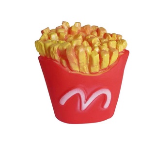 Batata Frita Brinquedo Borracha Mordedor Sonoro Para Pet Cachorro Cão Criança Bebe