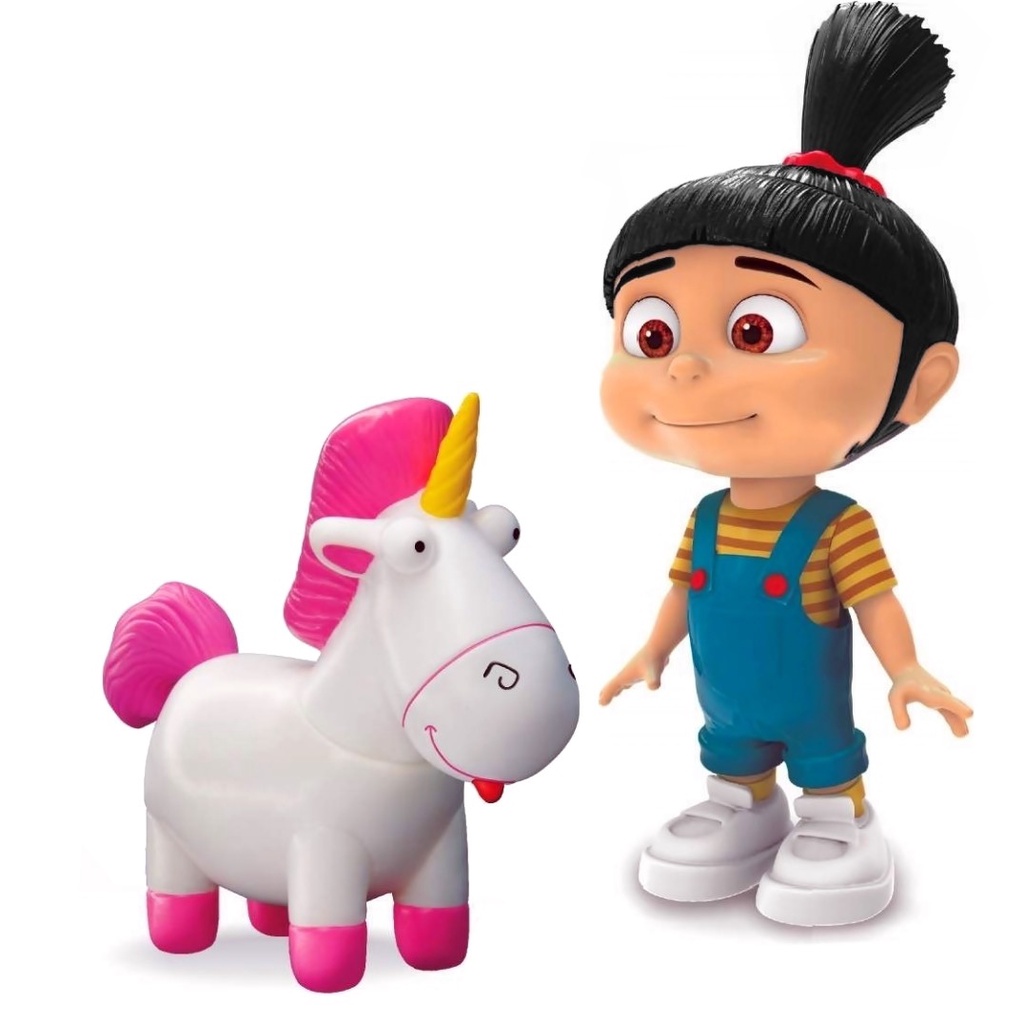 Boneca Agnes E Unicórnio Fluffy Vinil Meu Malvado Favorito Lider Brinquedos