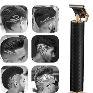 Máquina De Cortar Cabelo Profissional Barbeador Elétrico Aparador 0Mm Homens Clipper Usb Recarregável Para Os