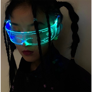 [spot] 2023 Titok Tecnologia Popular Cyberpunk Senso Luminoso Óculos De Sol Fashion nightclub