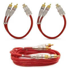 Kit 2 Cabos Y 2 Machos 1 Fêmea + Rca 1 Metro Tech One