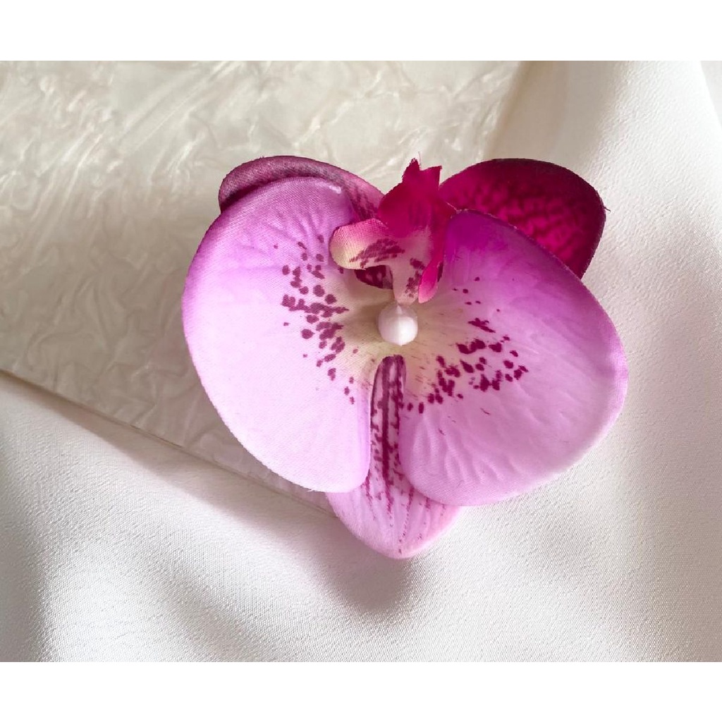 Orquídea Rosa Arranjo Flor de Cabelo Noiva Gestante Praia Verão | Shopee  Brasil