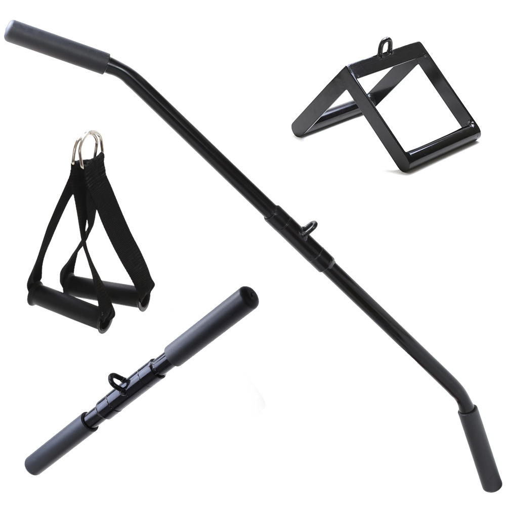 Kit 4 Puxadores Reto + Triângulo + Costas + Puxador de Mão Manopla / Crossover Academia em Oferta na Shopee