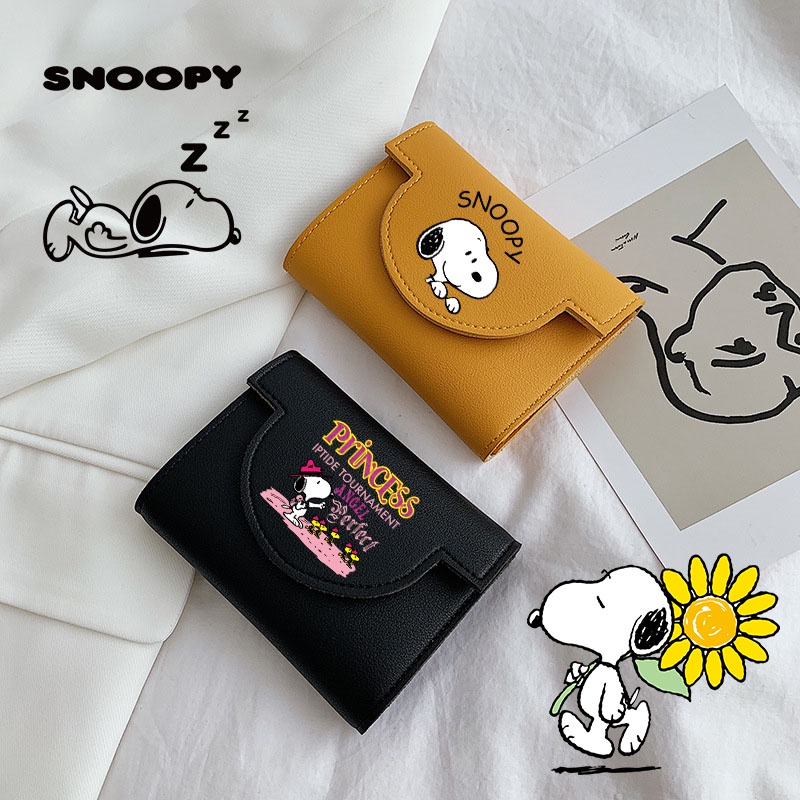 Carteira Snoopy Para Mulher Porta-Cartões Moedas Fofa Homens Curta em Oferta na Shopee