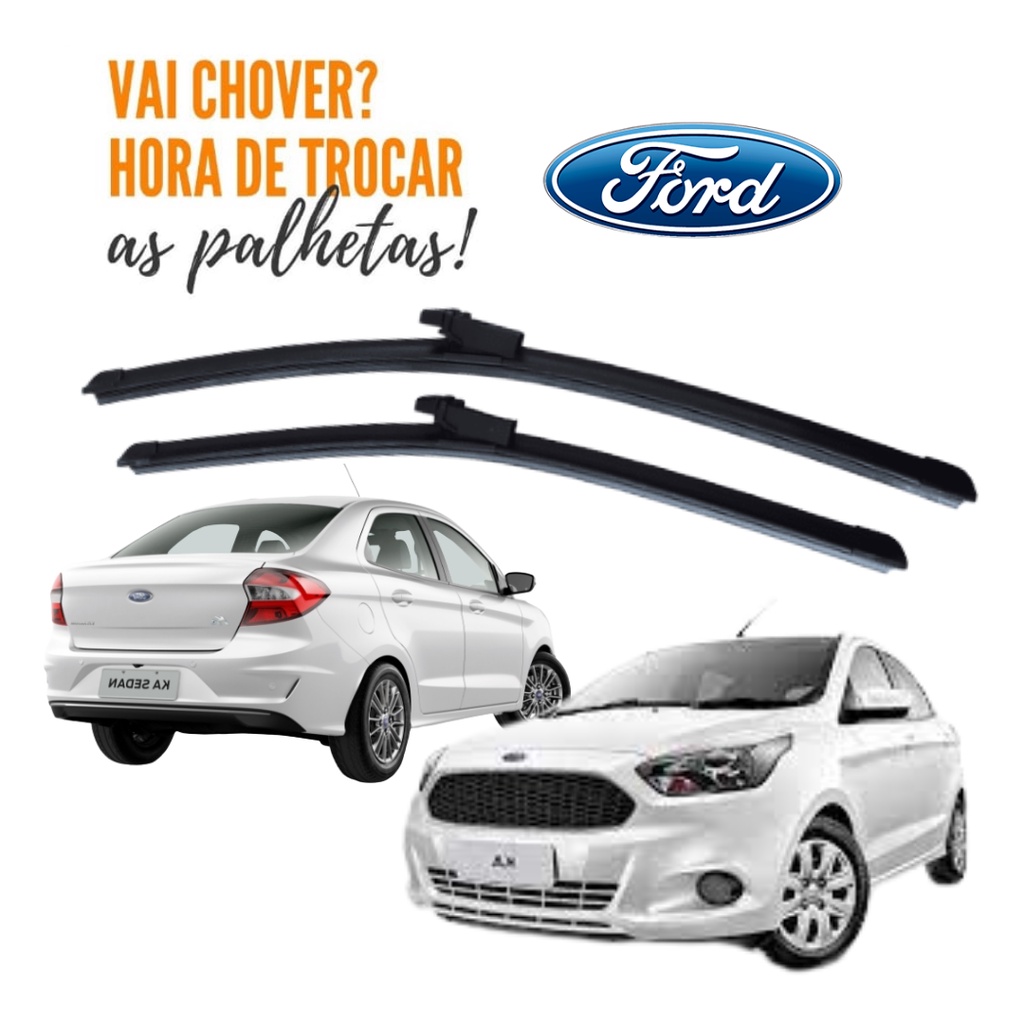 Par Palheta Limpador Parabrisa Ford Ka Sedan 2014 2015 2016 2017 2018 2019 2020 2021 Envio Rapido