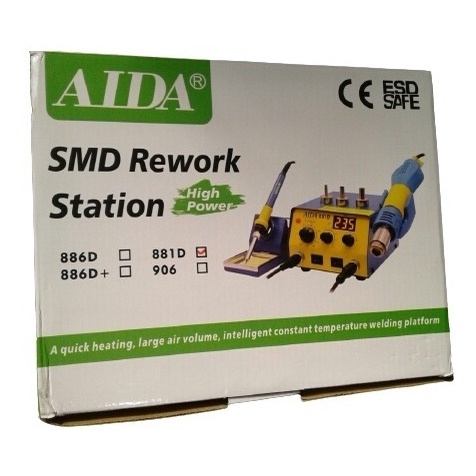 Estação Retrabalho 2x1  Aida Smd 881d Smd 110 Volts